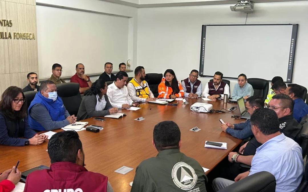 Edomex instala mesa de coordinación para atender a cinco municipios afectados por lluvias