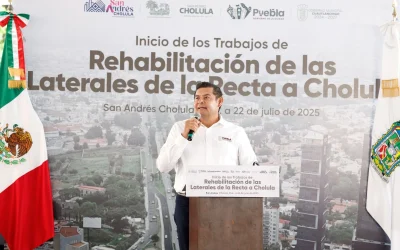 Rehabilitan la Recta a Cholula en beneficio de nueve municipios