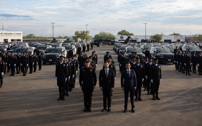 Nuevo León entrega nuevas patrullas a la Fuerza Civil