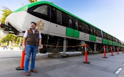 Nuevo León muestra primer tren que operará en el Mundial 2026