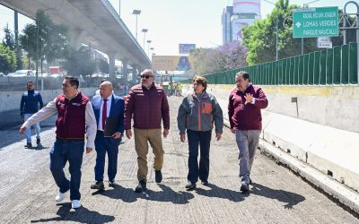 Delfina Gómez supervisa la reconstrucción del Periférico Norte, presenta 52% de avance en área de rodamiento