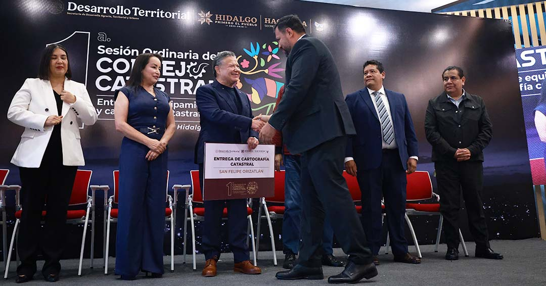 Hidalgo fortalece la modernización catastral; entregan equipo y cartografía a municipios