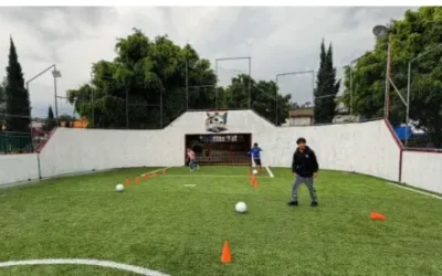 Naucalpan transforma campo de futbol de San Juan Totoltepec con el Mundial Social