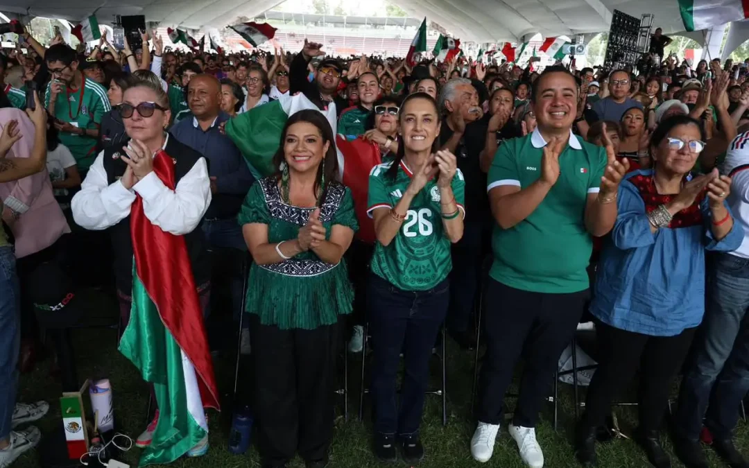 Sheinbaum y Brugada siguen la inauguración del Mundial 2026 desde la GAM