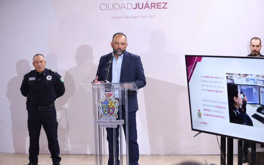Ciudad Juárez reduce 76% el robo de vehículos con estrategia apoyada en tecnología