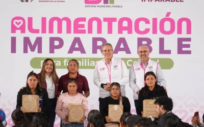 San Andrés Azumiatla recibe 3 mil despensas para familias vulnerables