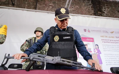 Por una Ciudad más Segura: entregan en CDMX armas y cartuchos en módulos de «Sí Al Desarme, Sí A La Paz»