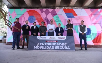 Puebla moderniza cruces con más siniestros viales mediante Entornos de Movilidad Segura