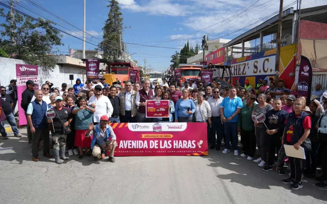 Puebla Capital rehabilita avenida de Las Haras mediante el programa Calles al 100