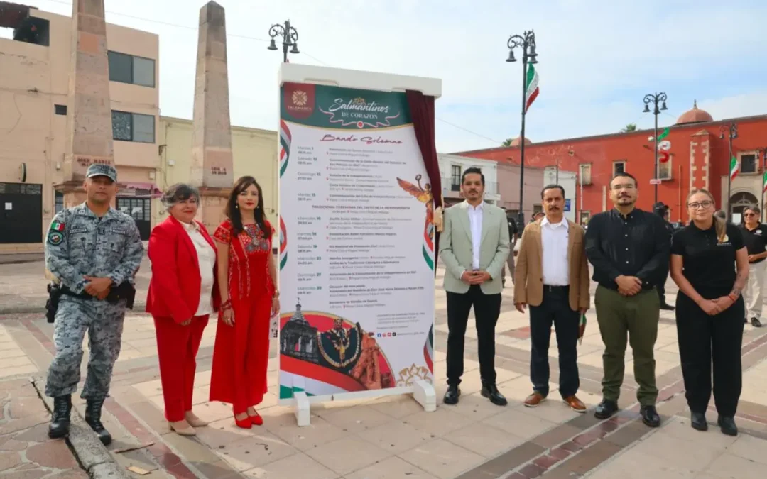 Salamanca devela Bando Solemne y alista agenda por el Mes Patrio